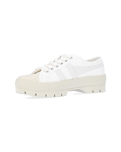 360 degree animation of product Gola white trainers frame-1