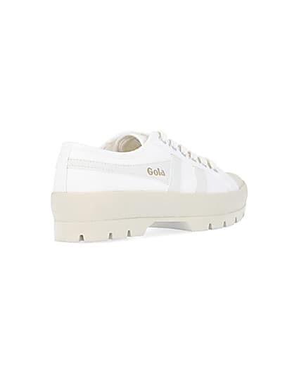 360 degree animation of product Gola white trainers frame-12