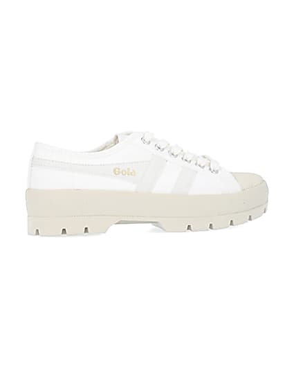 360 degree animation of product Gola white trainers frame-14