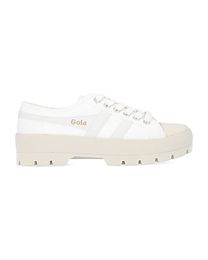 360 degree animation of product Gola white trainers frame-15