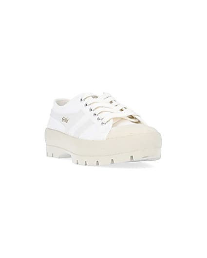 360 degree animation of product Gola white trainers frame-19