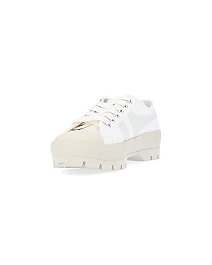360 degree animation of product Gola white trainers frame-23