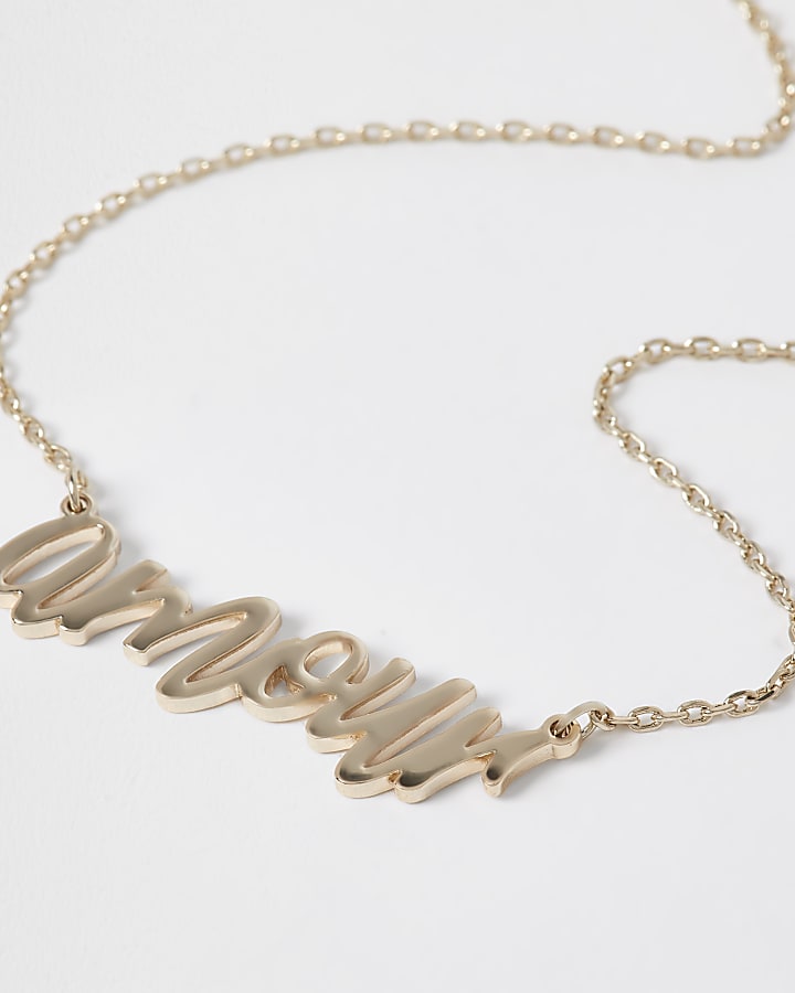 Gold 'Amour' ditsy necklace