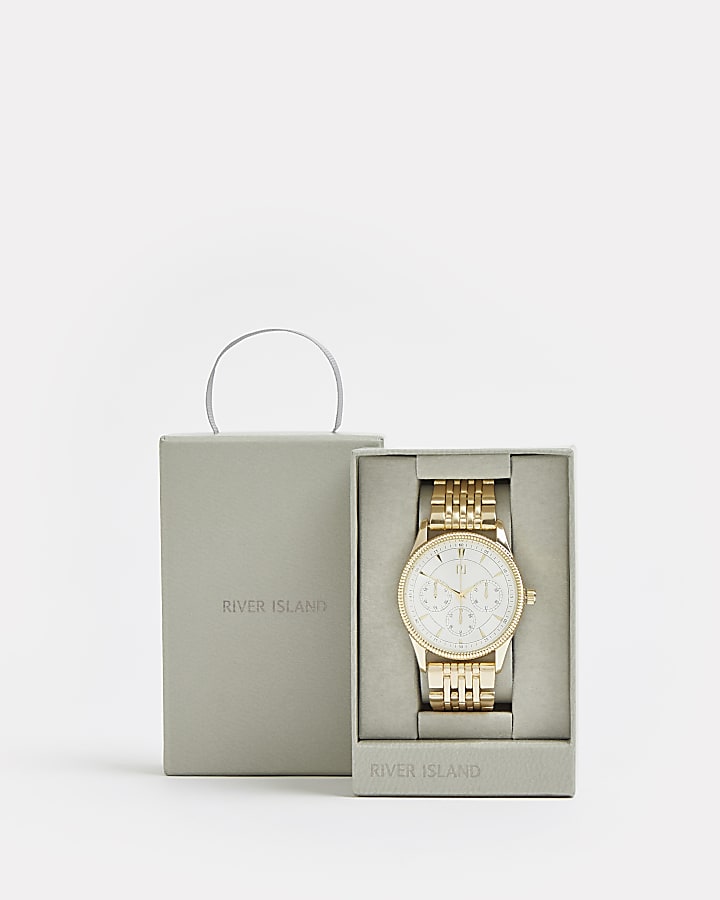 Gold and white colour RI link strap watch