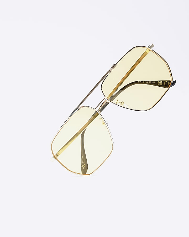 Gold aviator sunglasses
