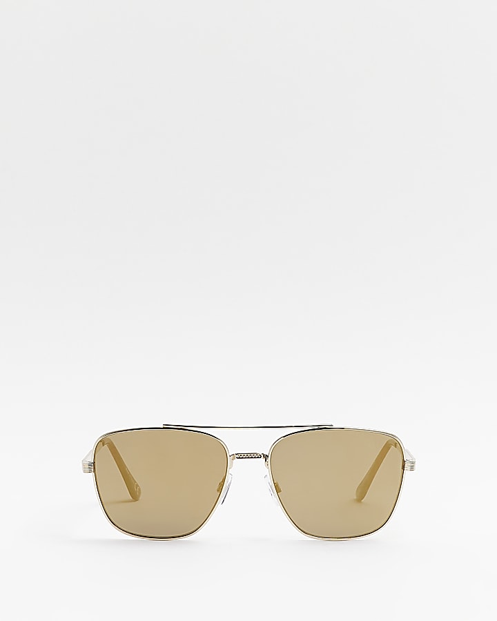 riverisland.com | Gold aviator sunglasses