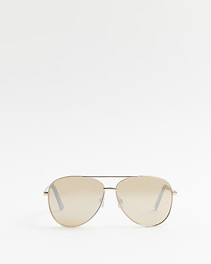 Gold aviator sunglasses