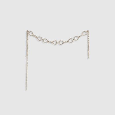 Beaded Heart Chain Belt