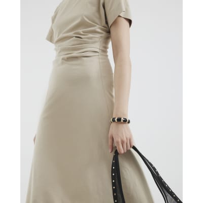 Gold Black Bamboo Bracelet