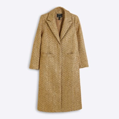 River island boucle coat on sale