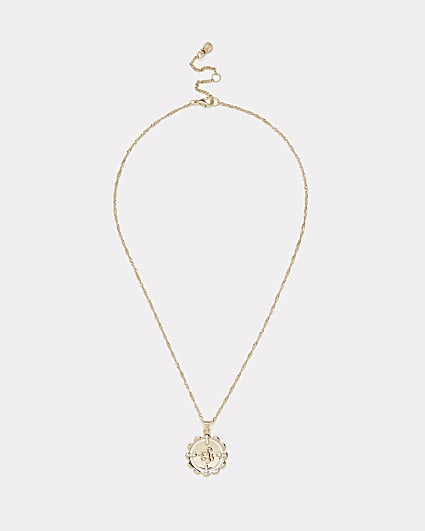 Gold Capricorn pendant necklace