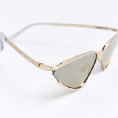 Gold Cat Eye Sunglasses River Island