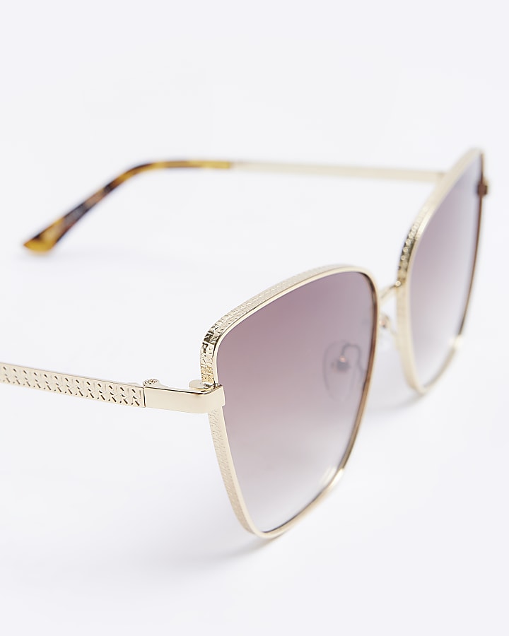 Gold cat eye sunglasses