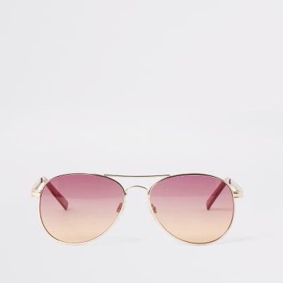 river island pink sunglasses