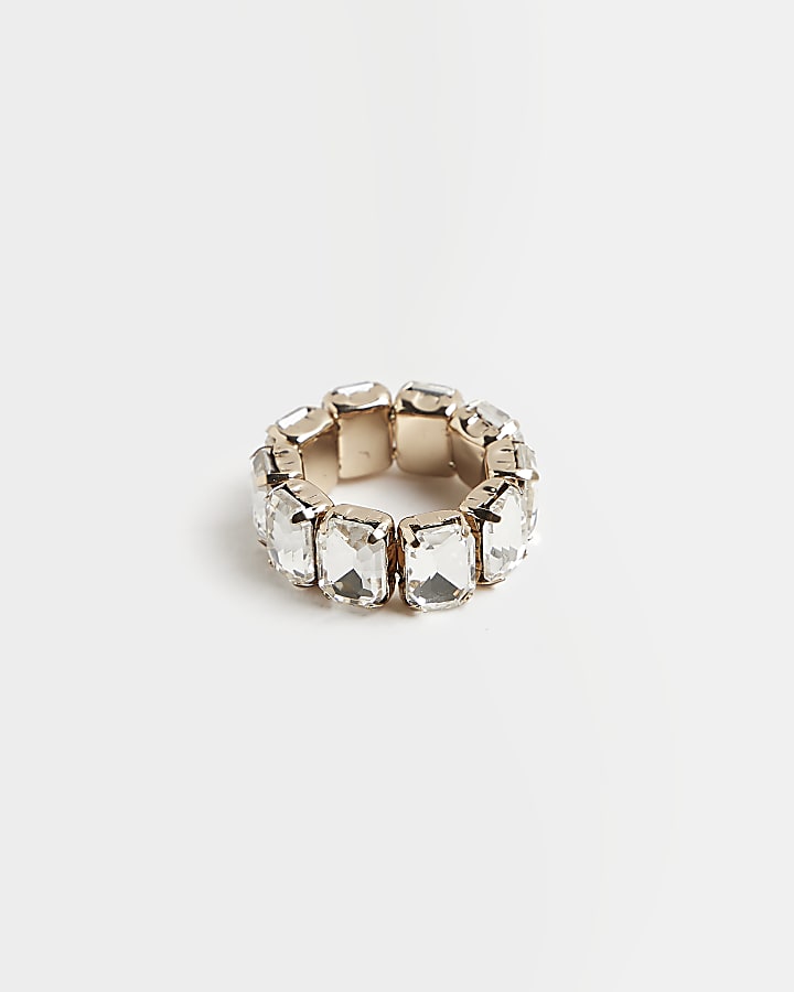 Gold chunky embellished ring