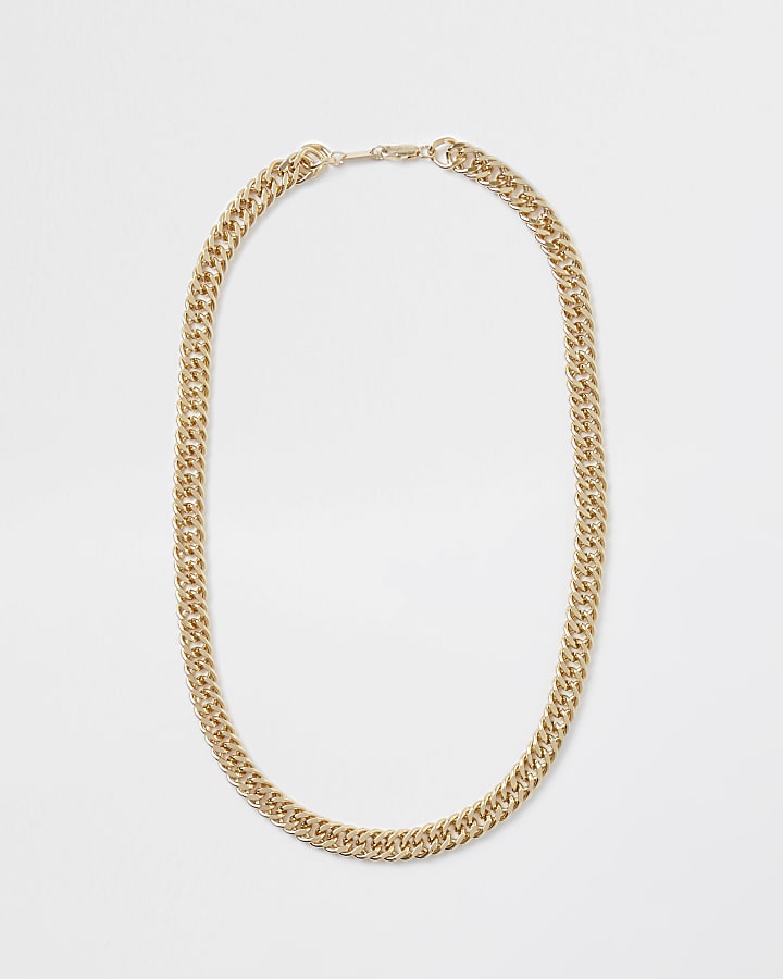 Gold chunky gold chain necklace