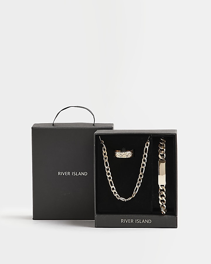 Gold colour 3 piece Jewellery Set and Giftbox