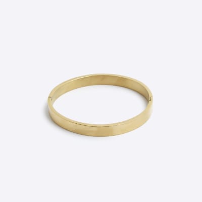 Gold colour bangle bracelet River Island