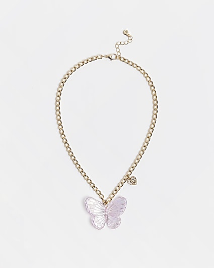 Gold colour butterfly chain necklace