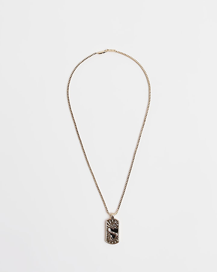 Gold colour Chain Heart Necklace