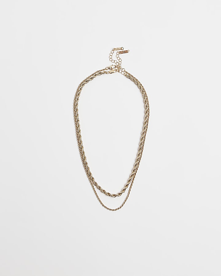 Gold colour chain necklace