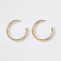 Gold colour chunky hoop earrings