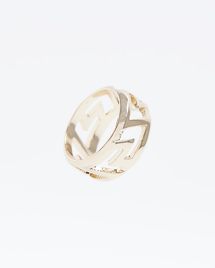 Gold colour cut out ring