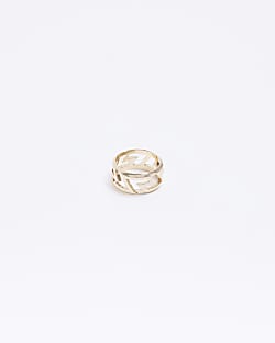 Gold colour cut out ring