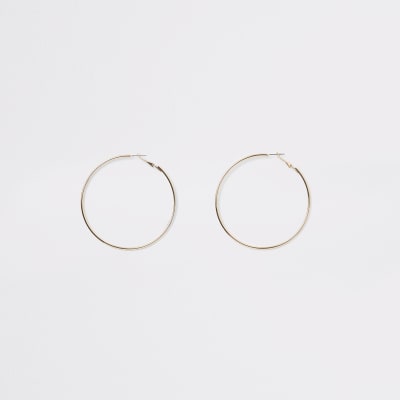 Gold colour hoop earrings