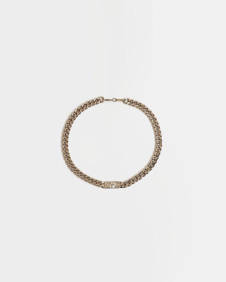Gold colour River Chain necklace