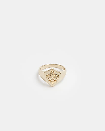 Gold colour Signet Ring
