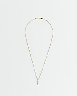 Gold colour Spike Pendant Necklace