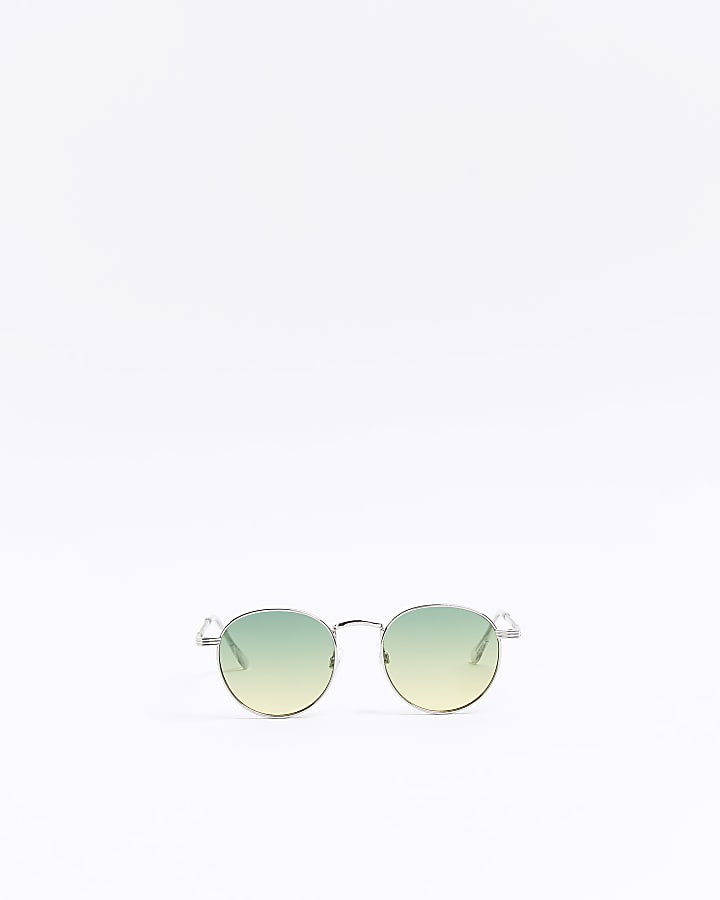 Gold colour tinted lenses round sunglasses