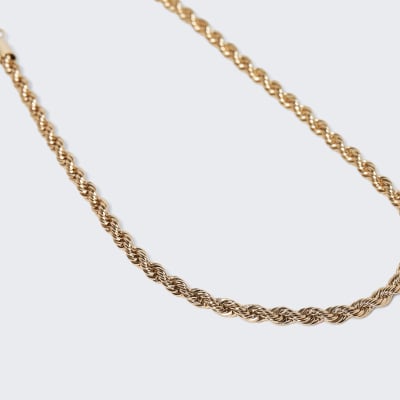 Gold colour twist chain choker
