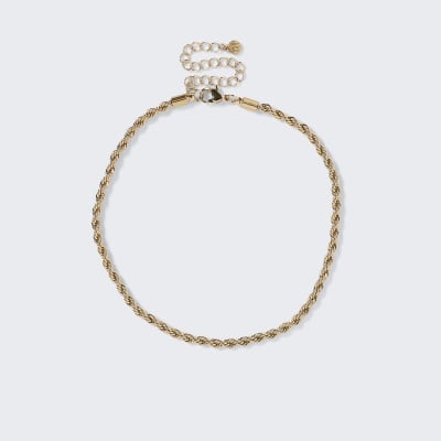 Gold colour twist chain choker