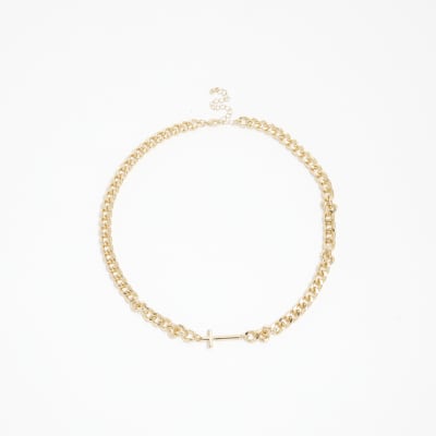 Gold Cross Chain Necklace