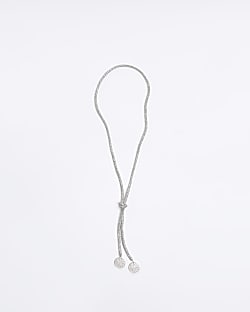 Gold crystal knot pendant necklace