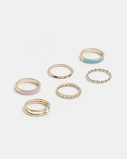 Gold crystal ring multipack