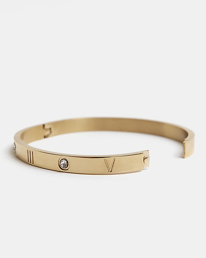 Gold diamante bangle bracelet