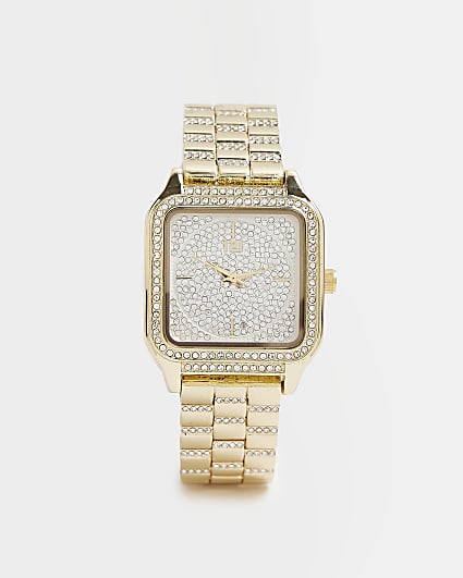 Gold diamante watch