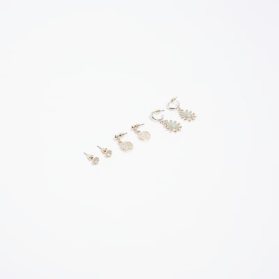 Gold Drop Multi Pack Earrings