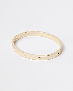 Gold embellished bangle bracelet