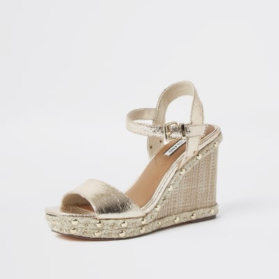 river island studded wedges