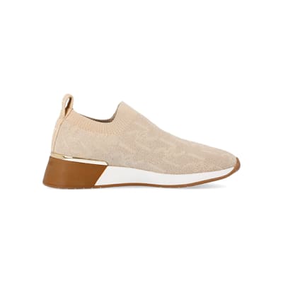 River island rose gold on sale trainers