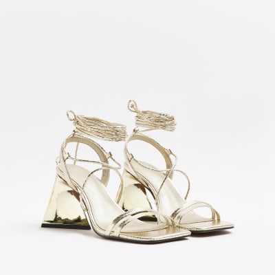 Gold heeled sandals
