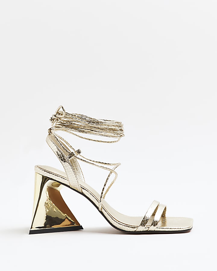 Gold heeled sandals