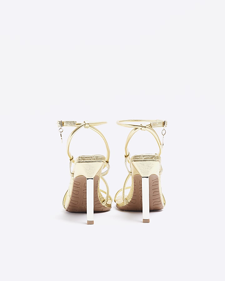 Gold heeled sandals