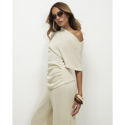 Knitted Gathered Hem Top