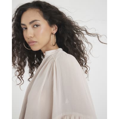 Gold large hoop earrings