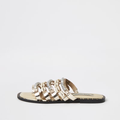 diamante sandals river island